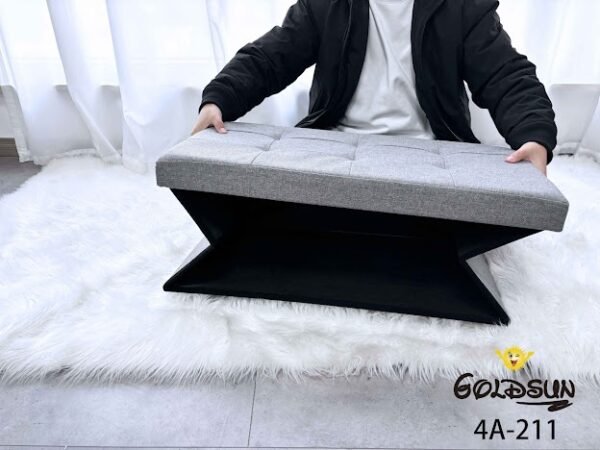 PUFF RECTANGULAR ORGANIZADOR PLEGABLE GOLDSUN (CAJA X 16UND)