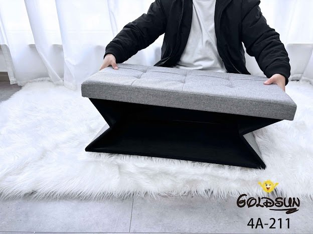PUFF RECTANGULAR ORGANIZADOR PLEGABLE GOLDSUN (CAJA X 16UND)