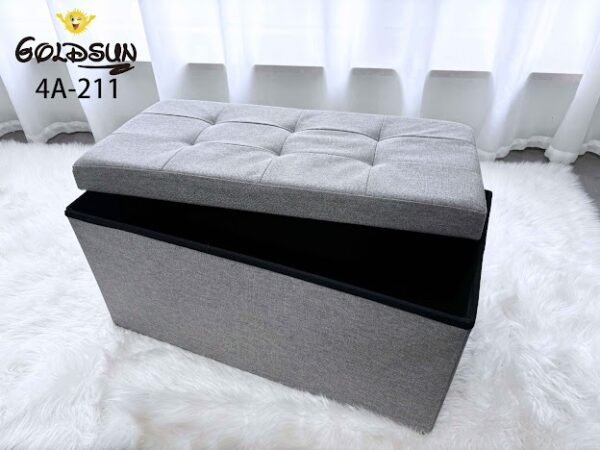 PUFF RECTANGULAR ORGANIZADOR PLEGABLE GOLDSUN (CAJA X 16UND)