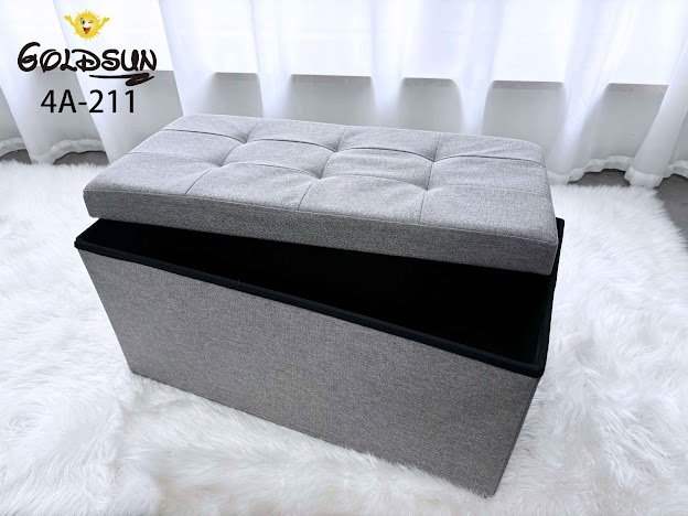 PUFF RECTANGULAR ORGANIZADOR PLEGABLE GOLDSUN (CAJA X 16UND)
