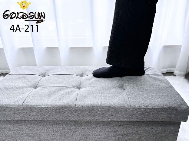 PUFF RECTANGULAR ORGANIZADOR PLEGABLE GOLDSUN (CAJA X 16UND)