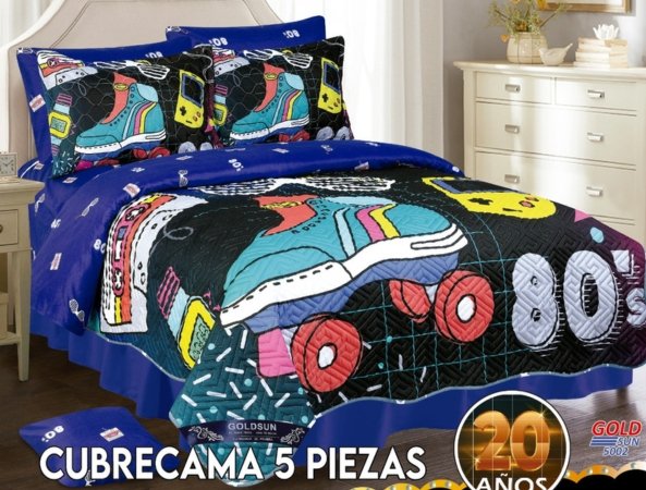SET DE COBERTOR VERANO 5PCS JUVENIL 1.5 PLZ (FARDOX40UND)