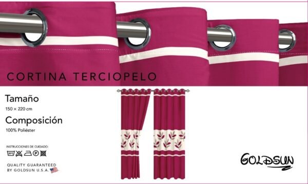 CORTINA DE TERCIOPELO C/ TULL C/ ARGOLLA (CAJAX24UND)