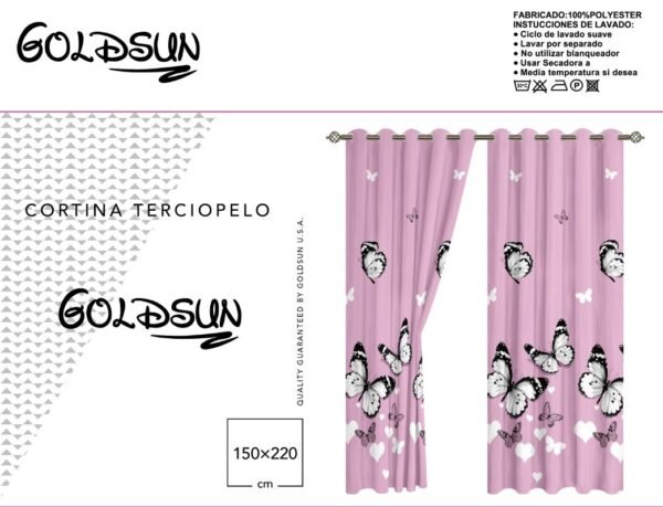 CORTINA DE TERCIOPELO C/ TULL C/ ARGOLLA (CAJAX24UND)