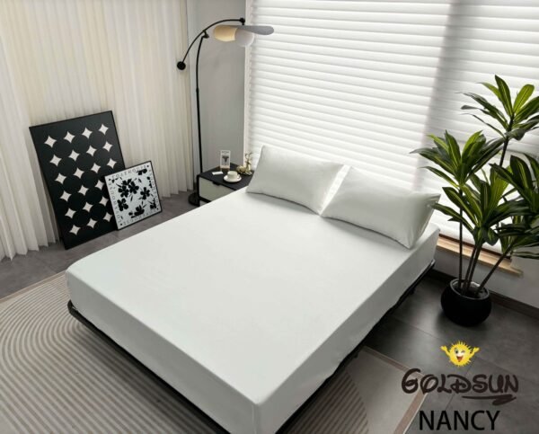 SET DE SÁBANAS 4 PIEZAS COLOR ENTERO BLANCAS (FARDOX42UND)