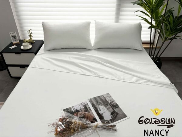 SET DE SÁBANAS 4 PIEZAS COLOR ENTERO BLANCAS (FARDOX42UND)