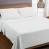 SET DE SÁBANAS 4 PIEZAS COLOR ENTERO BLANCAS (FARDOX42UND)