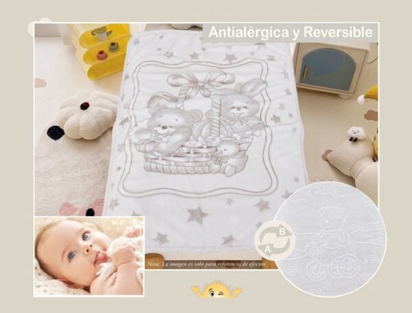 FRAZADA DE CUNA TERCIPELO ANTIALÉRGICO (FARDOX100UND)