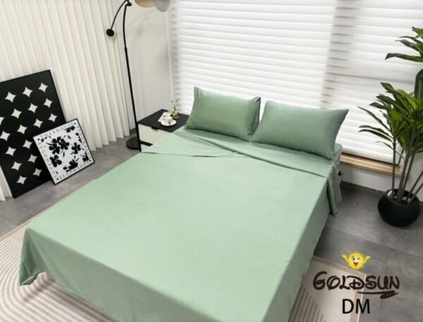 SET DE SÁBANAS 4 PCS COLOR ENTERO 2 PLAZAS (CAJAX48UND)