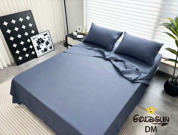 SET DE SÁBANAS 4 PCS COLOR ENTERO 2 PLAZAS (CAJAX48UND)