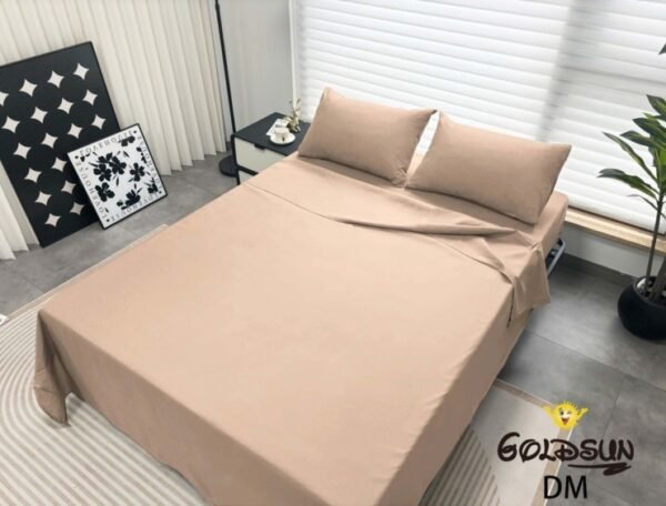 SET DE SÁBANAS 4 PCS COLOR ENTERO 2 PLAZAS (CAJAX48UND)