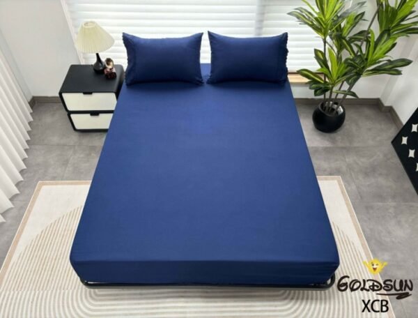 SET DE SÁBANAS 4 PCS COLOR ENTERO CON BORDADO INGLÉS (CAJAX48UND)