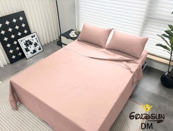 SET DE SÁBANAS 4 PCS COLOR ENTERO 2 PLAZAS (CAJAX48UND)