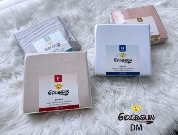 SET DE SÁBANAS 4 PCS COLOR ENTERO 2 PLAZAS (CAJAX48UND)