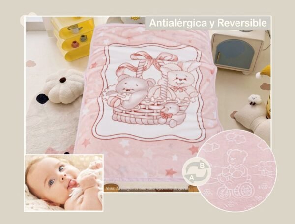 FRAZADA DE CUNA TERCIPELO ANTIALÉRGICO (FARDOX100UND)