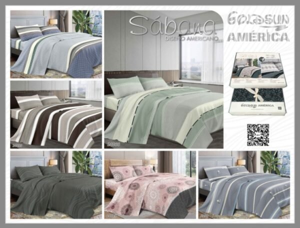 SET DE SÁBANAS DE ALGODÓN PREMIUM AMERICANA (CAJAX24UND)