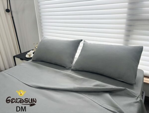 SET DE SÁBANAS 4 PCS COLOR ENTERO 2 PLAZAS (CAJAX48UND)