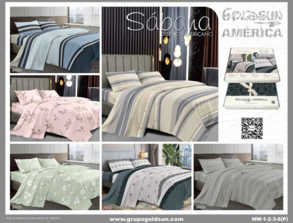 SET DE SÁBANAS DE ALGODÓN PREMIUM AMERICANA (CAJAX24UND)