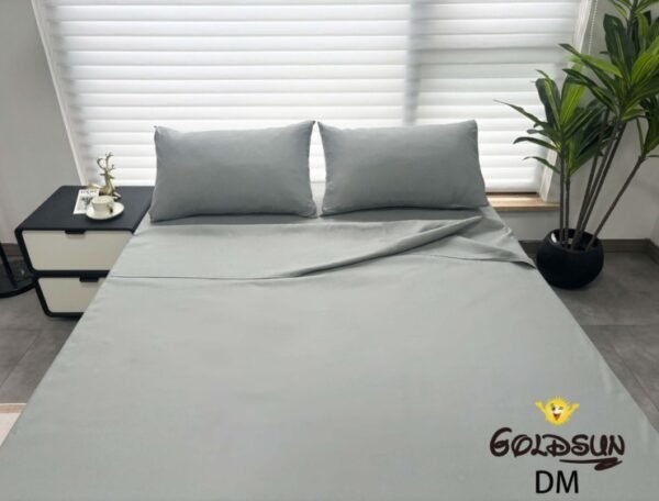 SET DE SÁBANAS 4 PCS COLOR ENTERO 2 PLAZAS (CAJAX48UND)