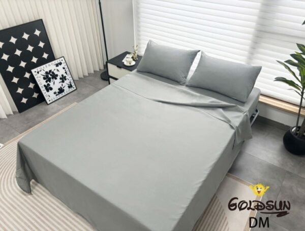 SET DE SÁBANAS 4 PCS COLOR ENTERO 2 PLAZAS (CAJAX48UND)