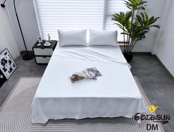 SET DE SÁBANAS 4 PCS COLOR ENTERO 2 PLAZAS (CAJAX48UND)