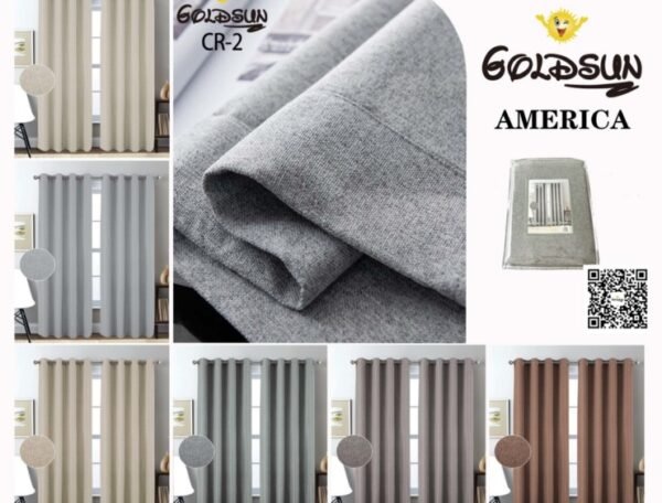 CORTINAS DE LINO 100% BLACKOUT COLOR ENTERO 140X230CM (CAJAX24UND)