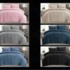 COBERTOR PIEL DE ÁNGEL CON PIEL DE CONEJO PREMIUM 5 PCS (2 PLAZAS)