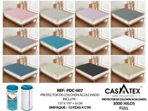 CR-2 (52) PROTECTOR DE COLCHÓN ACOLCHADO / TOPPER (2 PLAZAS, QUEEN Y KING)